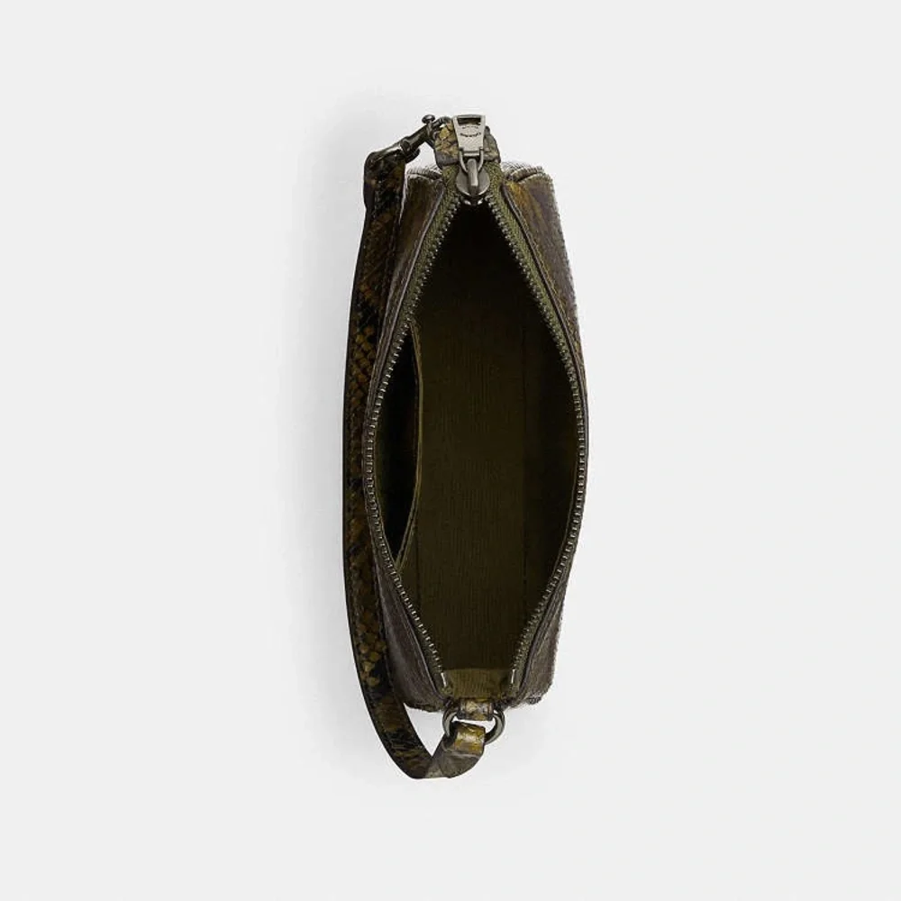 NWT Coach Nolita 19 Snake Print Wristlet/Small bag Olive Green CCF62 Styled Set
